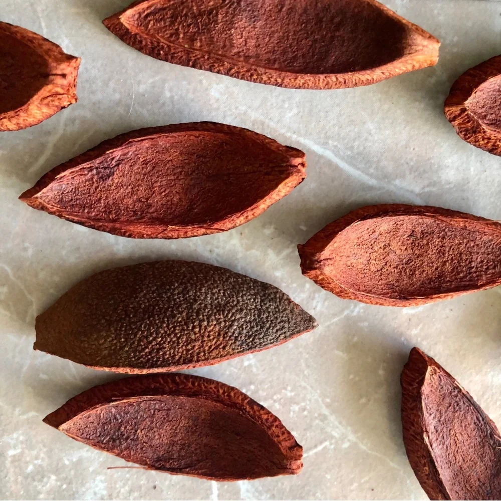 Burnt Orange Wooden Pieces 20 Set